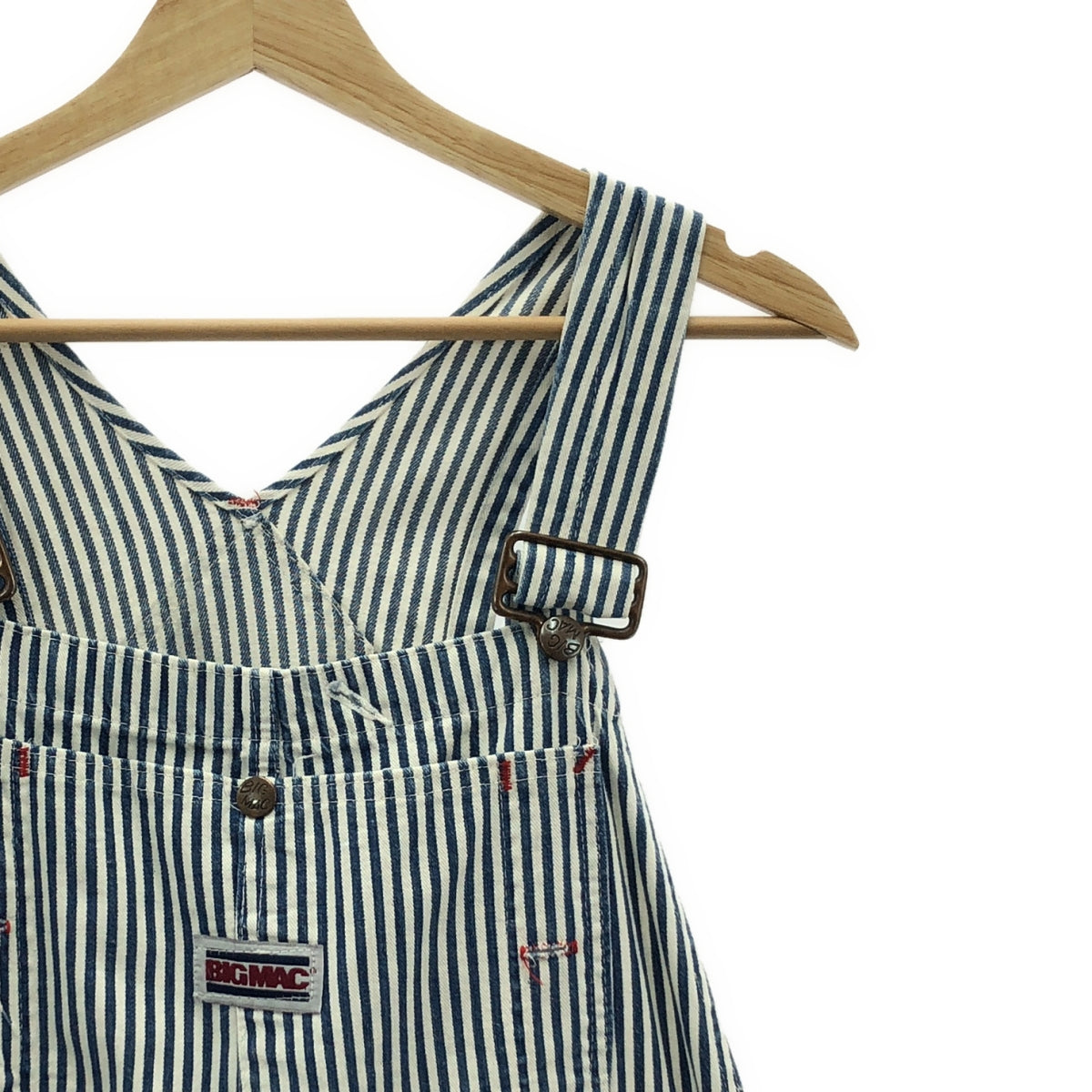 BIG MAC | Vintage 80s USA made hickory striped overalls | Size 34 | Men's
