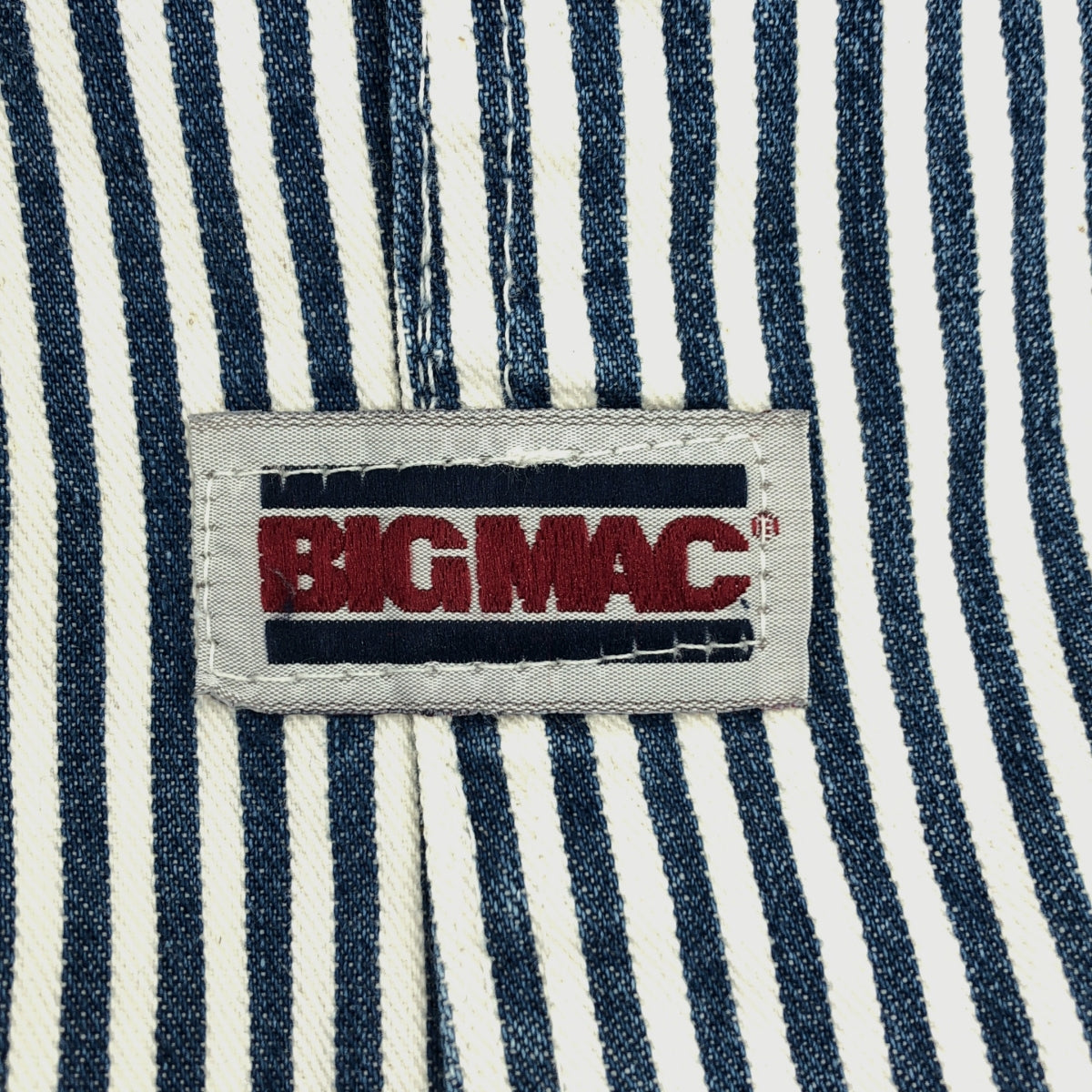 BIG MAC | Vintage 80s USA made hickory striped overalls | Size 34 | Men's