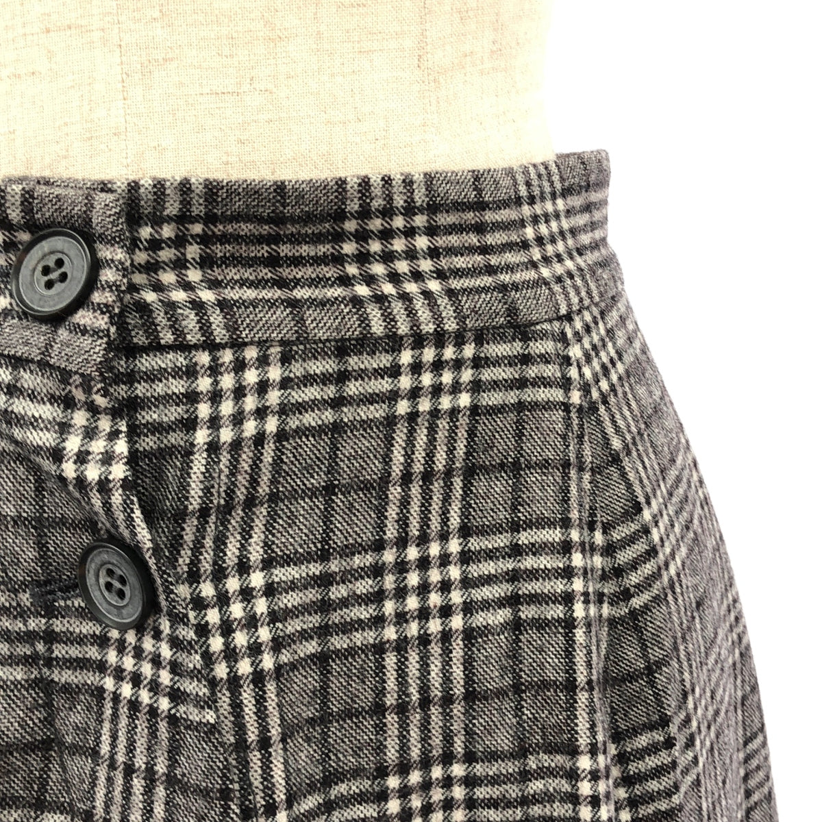 【미품】 DAWEI / 다웨이 | 사이드 버튼 슬릿 롱 스커트 | 36 | 그레이 | 여성