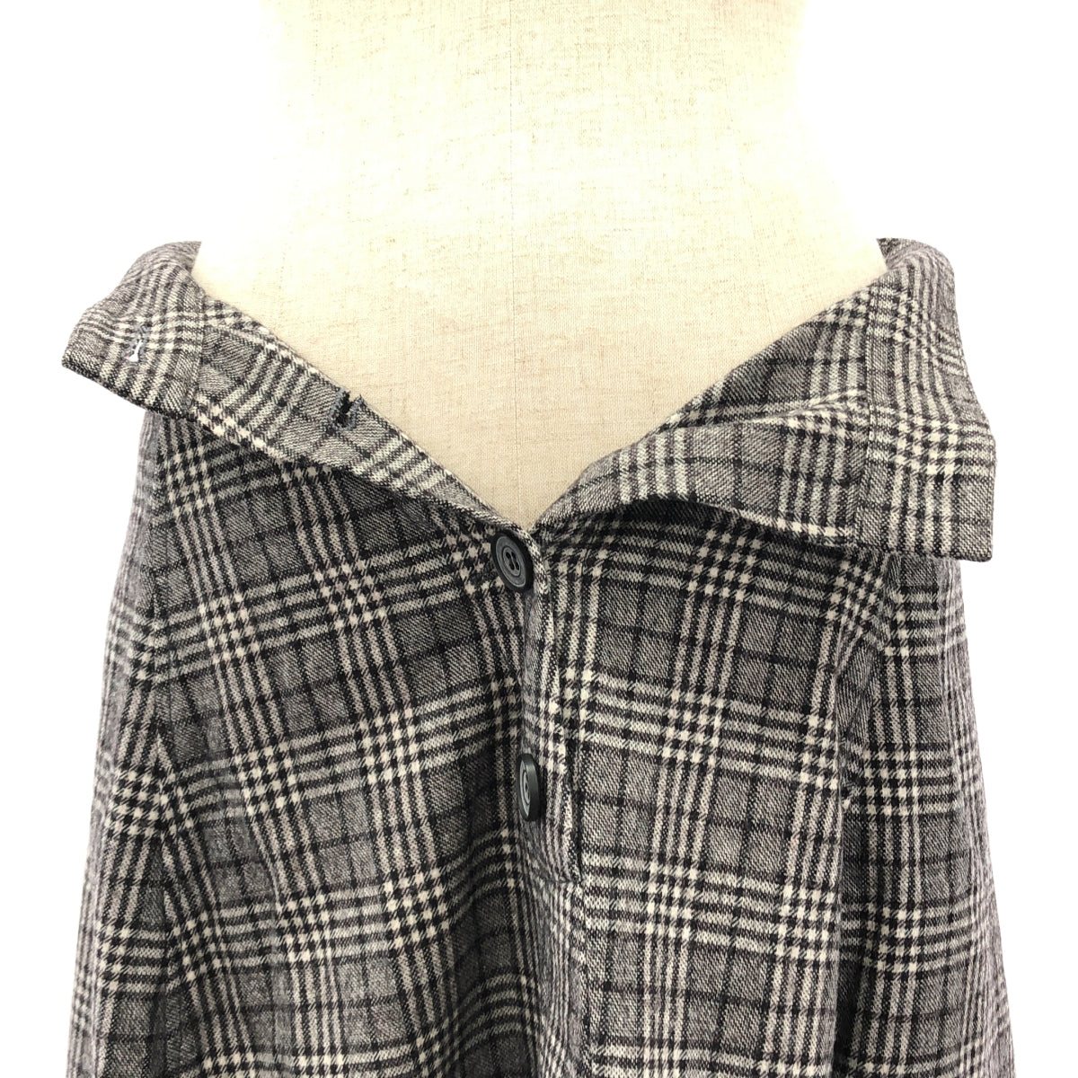 【미품】 DAWEI / 다웨이 | 사이드 버튼 슬릿 롱 스커트 | 36 | 그레이 | 여성