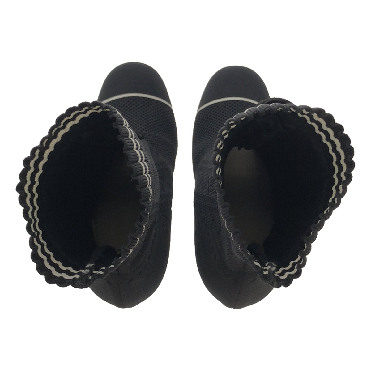 【미품】 FENDI / 펜디 | 로코코 힐 양말 부츠 | 35 | 블랙 | 여성