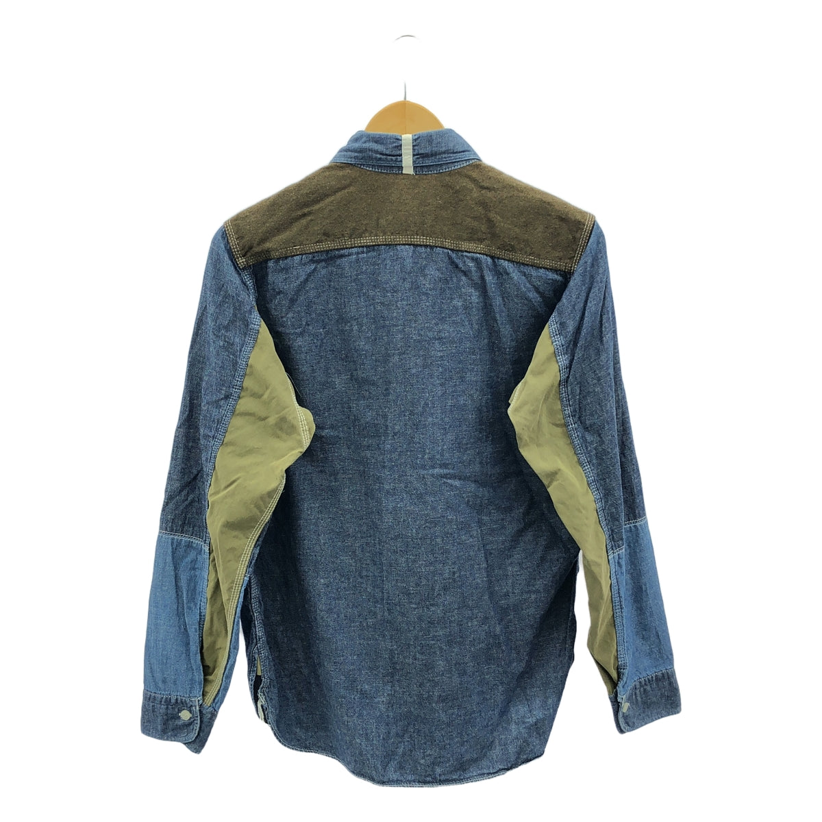 JUNYA WATANABE COMME des GARCONS MAN | 眼睛 JUNYA WATANABE 2010AW | × Brooks Brothers 混合材質貼布牛仔襯衫 | S |男士
