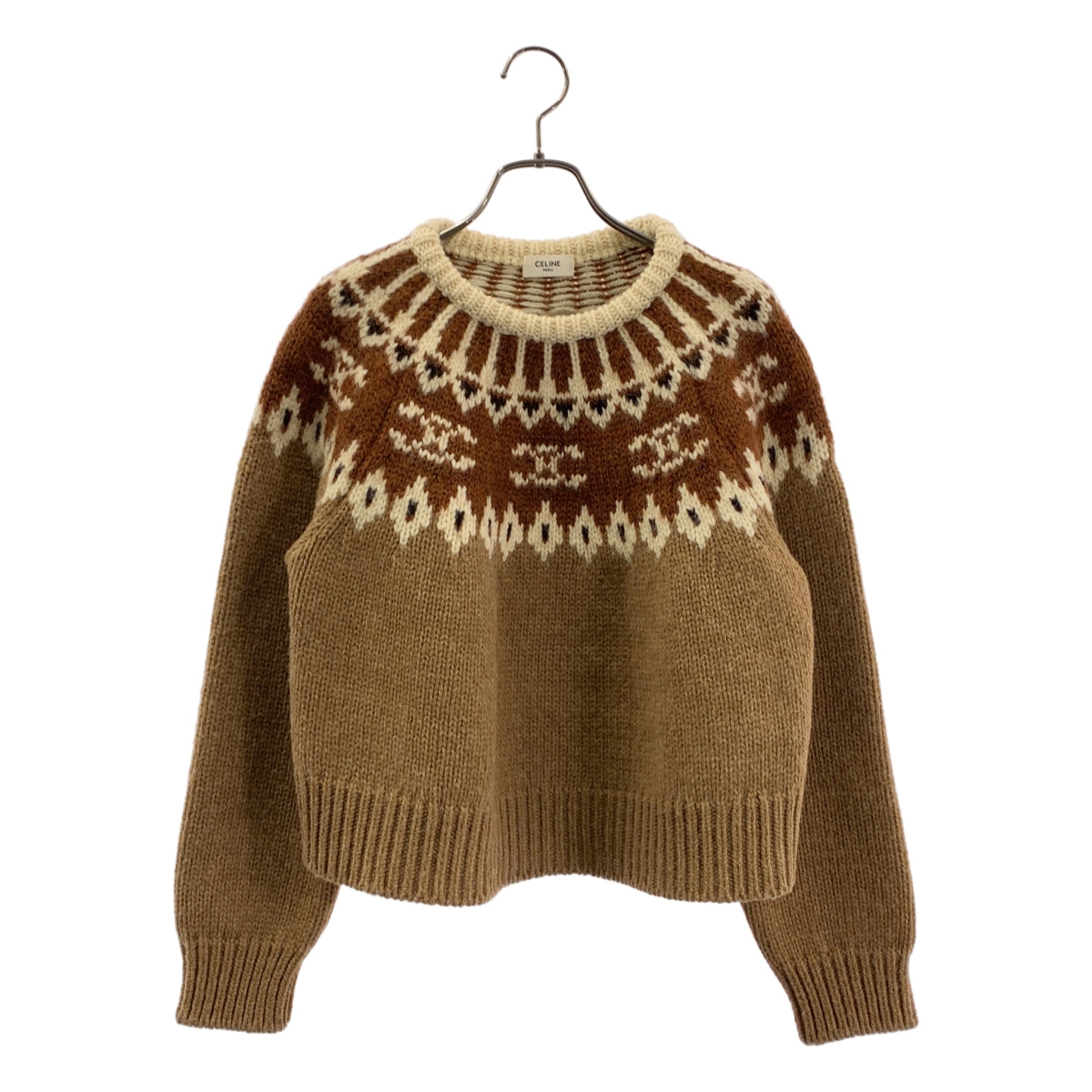 CELINE / セリーヌ | 2023AW | ウール トリオンフ ノルディック ニット