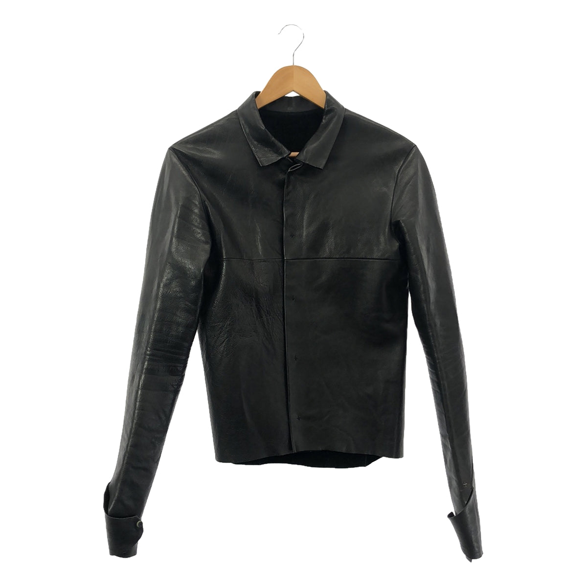 美品】 m.a+ / エムエークロス | leather jacket / レザー シャツ ジャケット | 44 | black | レデ – KLD