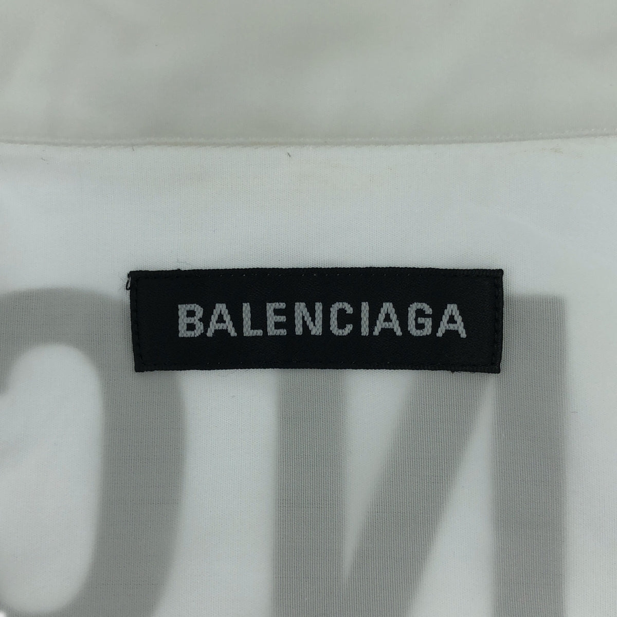 BALENCIAGA / バレンシアガ | 2018SS | バックロゴ ボタンダウン シャツ | 37 | ホワイト | メンズ