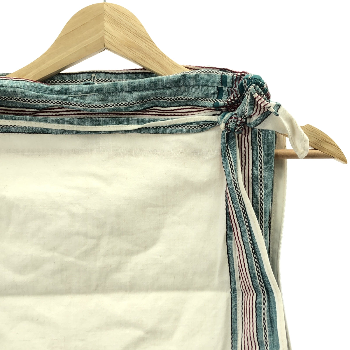 FUMIKA UCHIDA / 후미카우치다 | handkerchief bib top / 코튼 린넨 풀오버 탑스 | ONE SIZE | GREEN PLAID |