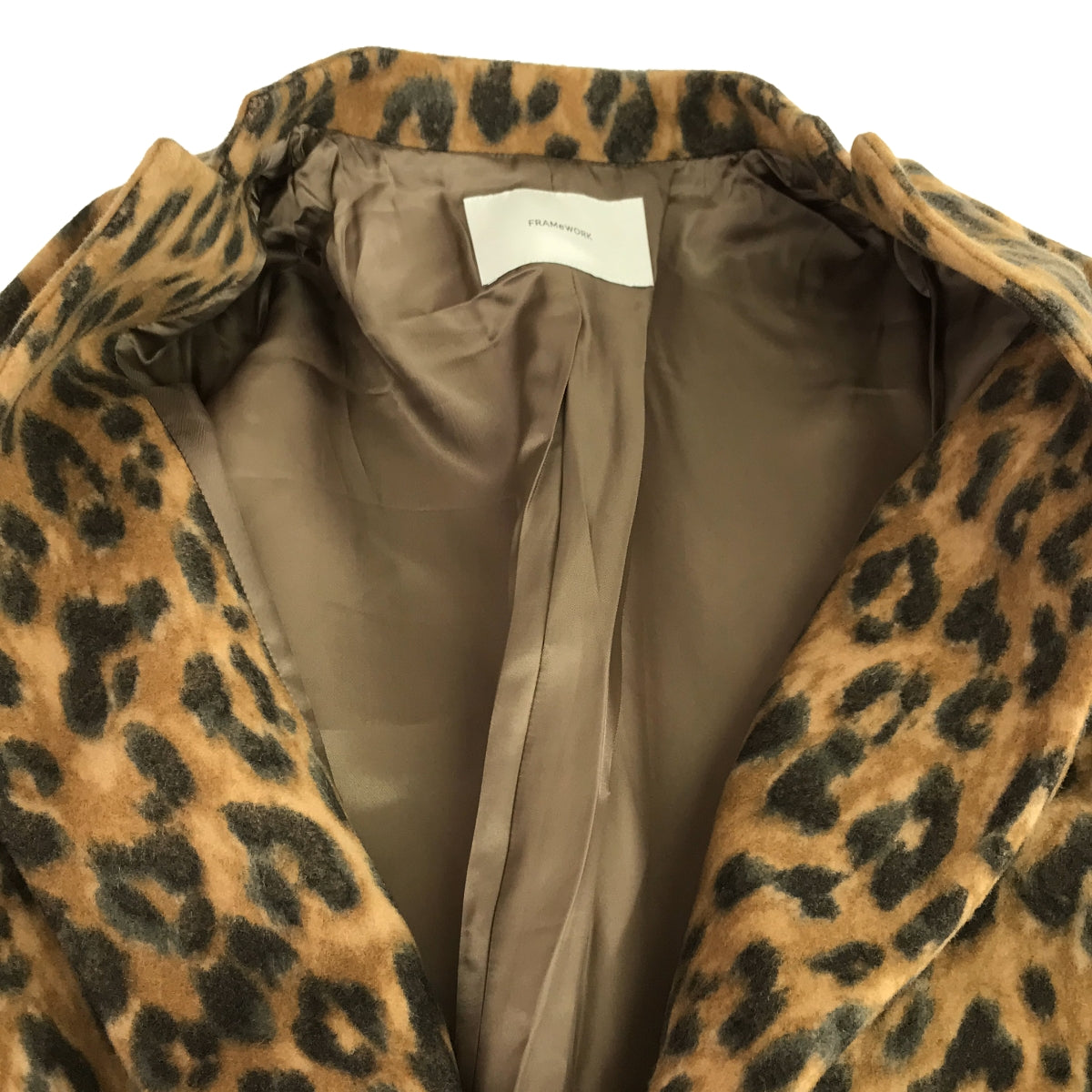 Framework / Framework | x Kaneko Aya / All-over leopard print stand-up collar coat / Fully lined | 38 | Women's