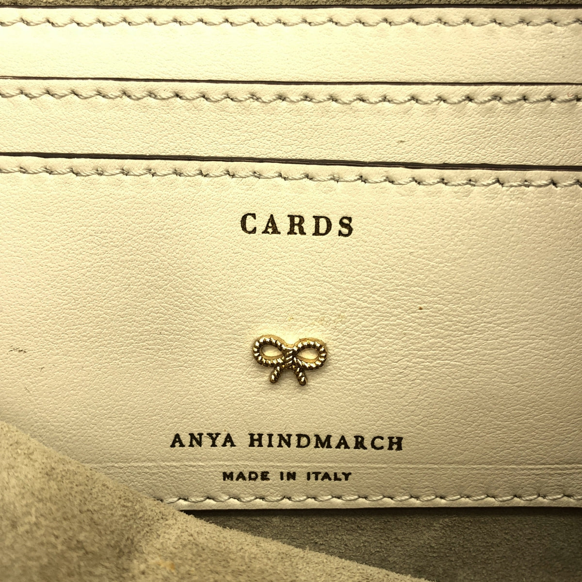 【美品】 ANYA HINDMARCH / アニヤハインドマーチ | crossbody eyes / アイズ レザー チェーン ショルダーバッグ / タッセルチャーム | オフホワイト系 | レディース