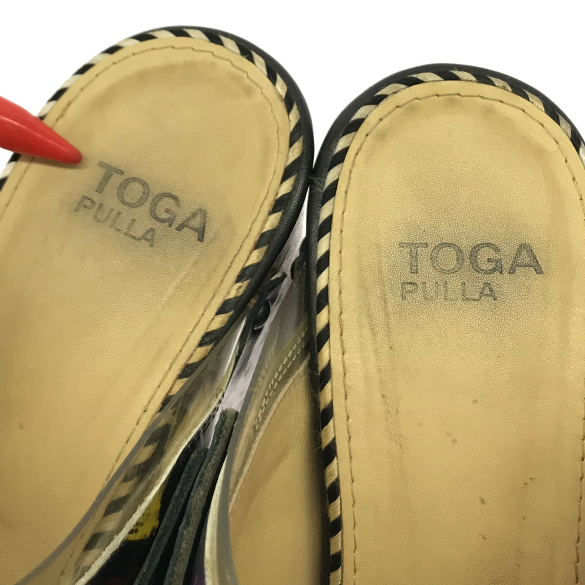 TOGA PULLA / 토가 풀라 | 플랫폼 우드 솔 샌들 | 38 | 여성