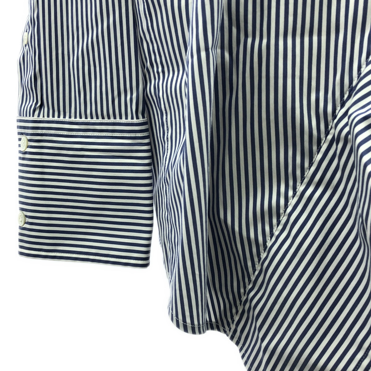 【美品】  JW Anderson / ジェイダブルアンダーソン | アシンメトリー デコンストラクテッド ドレープ シャツ | 6 | blue /white | レディース