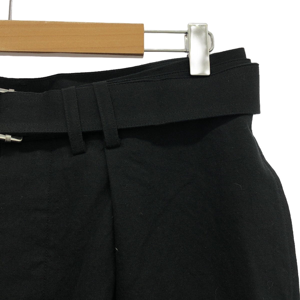 The Viridi-Anne / 자빌리디안 | HERRINGBONE WIDE CROPPED PANTS / 벨티드 헤링본 와이드 팬츠 | 2 | 남성