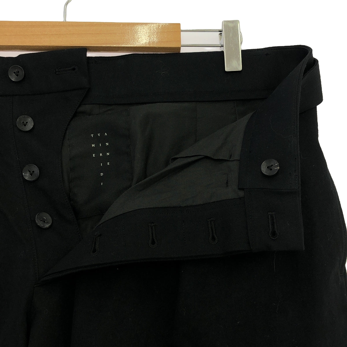 The Viridi-Anne / 자빌리디안 | HERRINGBONE WIDE CROPPED PANTS / 벨티드 헤링본 와이드 팬츠 | 2 | 남성