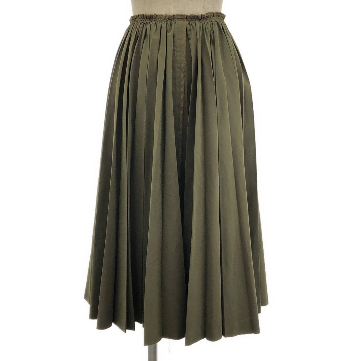 COMME des GARCONS / 콤데 갤슨 | 2009AW | 폴리 에스테르 인사이드 아웃 사이드 지퍼 주름 볼륨 스커트 | S | 올리브 | 여성