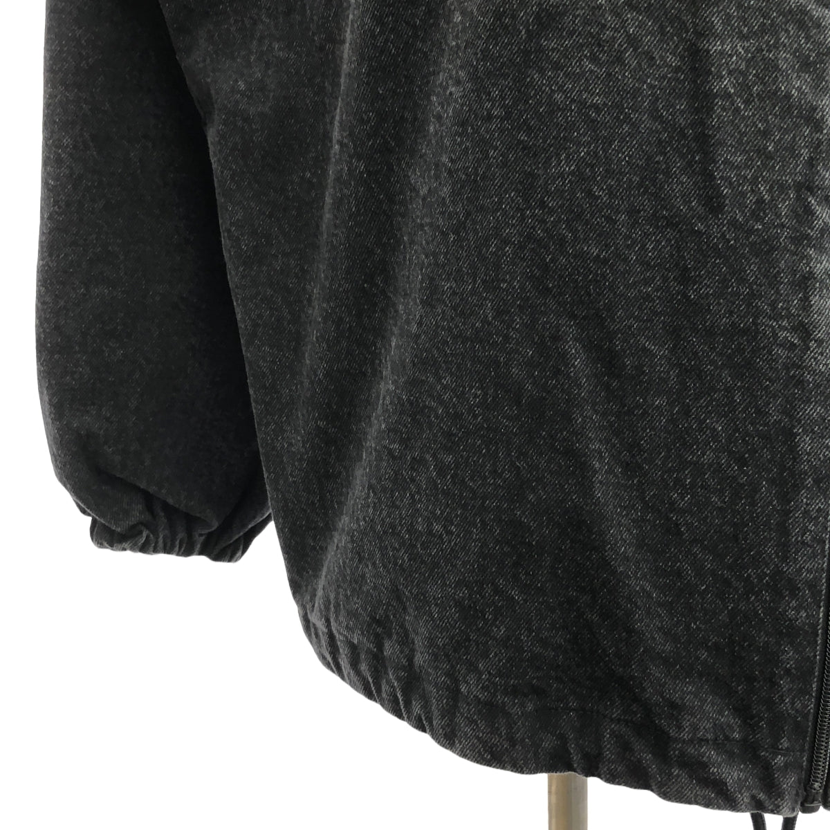 BALENCIAGA / バレンシアガ | 2021SS | Oversized Printed Denim And Shell Jacket デニム切替 ロゴ ポプリン ジャケット | 34 | ブラック / ホワイト | メンズ