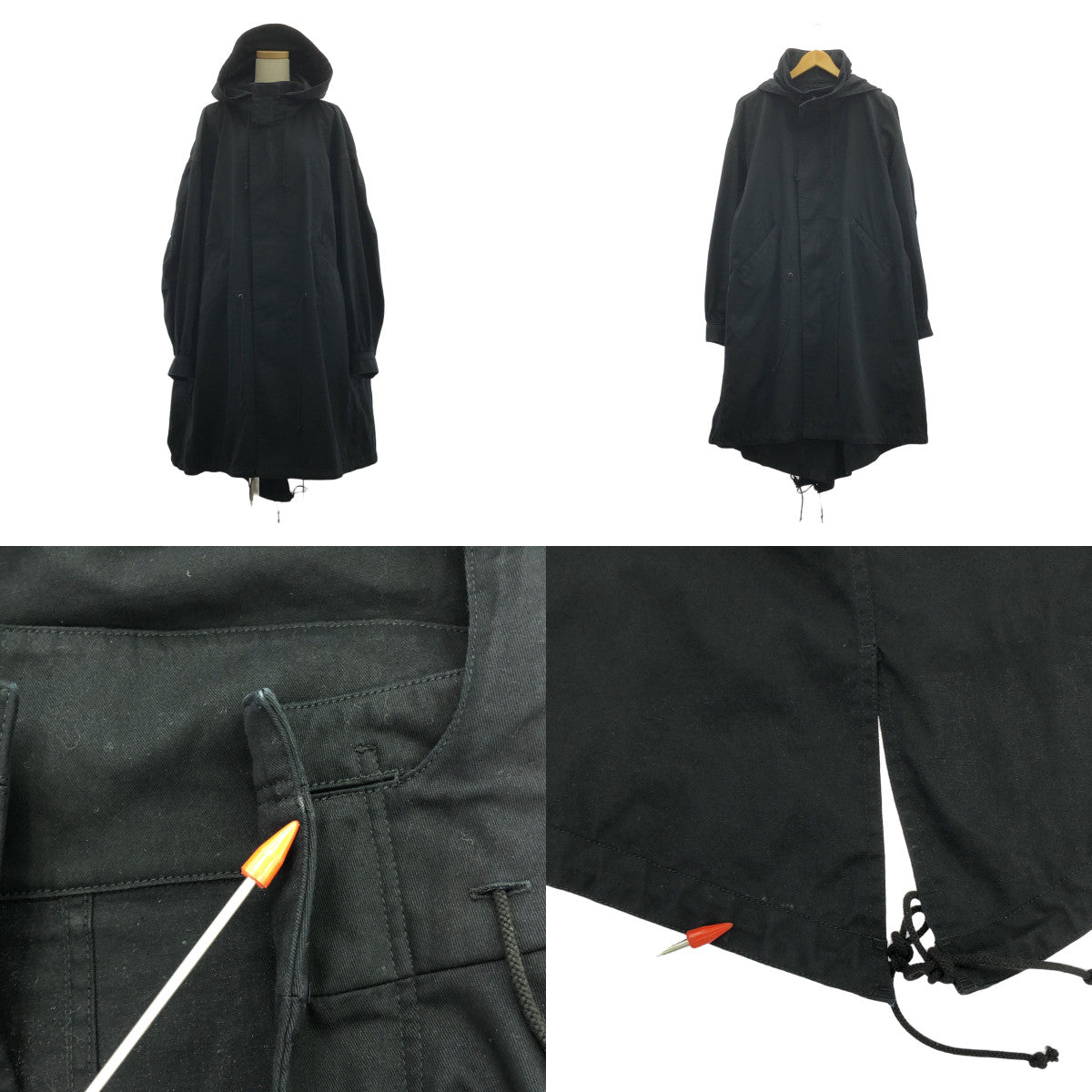 REGULATION Yohji Yamamoto / レギュレーションヨウジヤマモト | M-65 タイプ コットン カツラギ ビッグ シルエット モッズコート | 2 | レディース