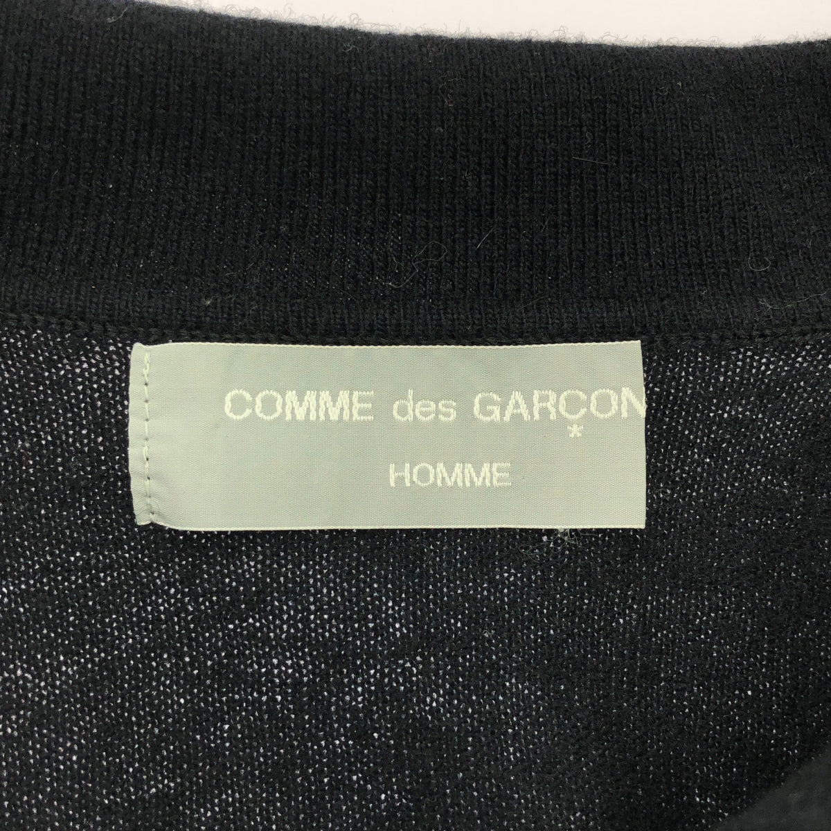 COMME des GARCONS HOMME / コムデギャルソンオム | 1980s~ ウール ポロ ニット プルオーバー | ブラック | メンズ