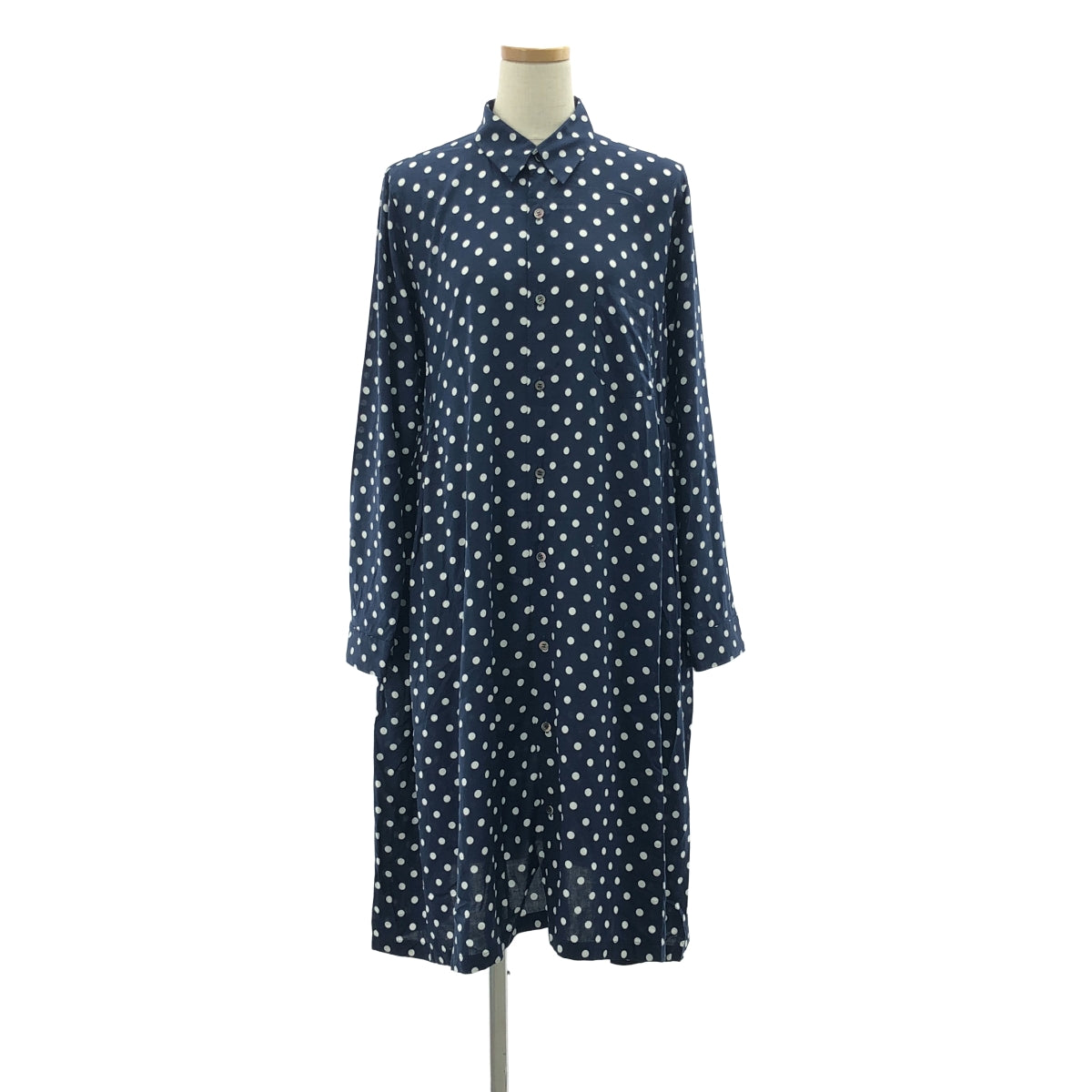 COMME des GARCONS COMME des GARCONS / Comme des | 2016春夏 |人造絲滿身圓點圖案口袋襯衫式連身裙 | S |女性的