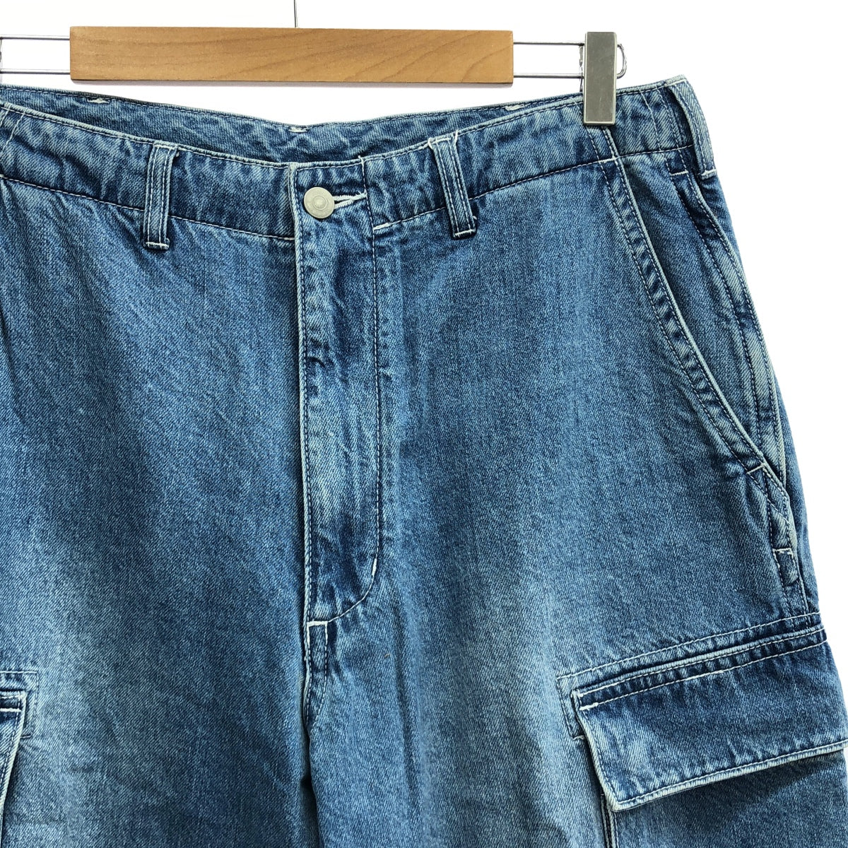 BROCHURE / ブローシュア | DENIM 6PKT / ドローストリング デニム カーゴパンツ | S | Indigo | メンズ