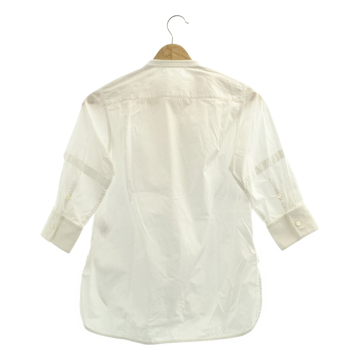 CELINE / セリーヌ | フィービー期 バンドカラー タキシードシャツ | 34 | ホワイト | レディース