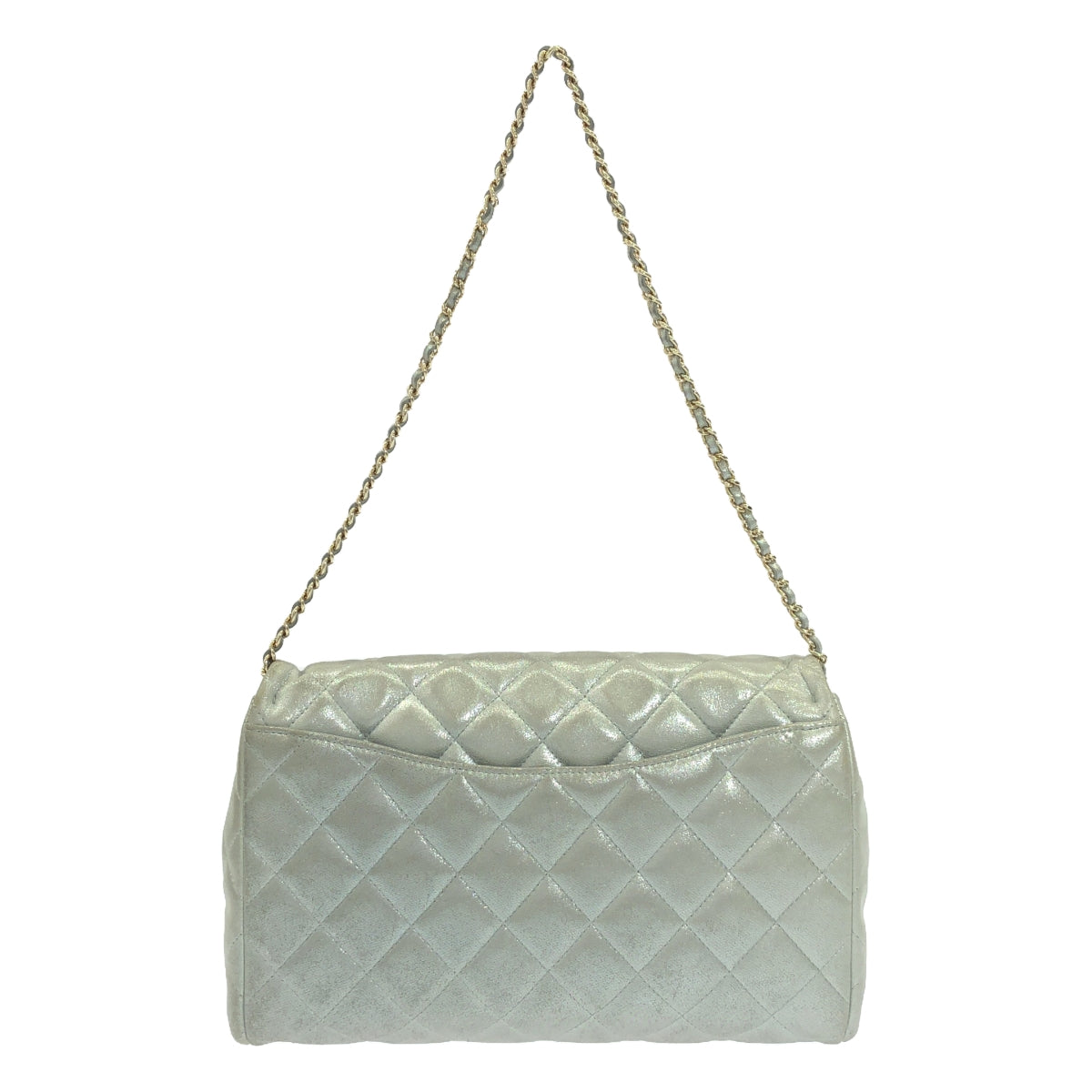 CHANEL | Matelasse Metallic Leather Flap Chain Shoulder Bag | Silver | Women's
