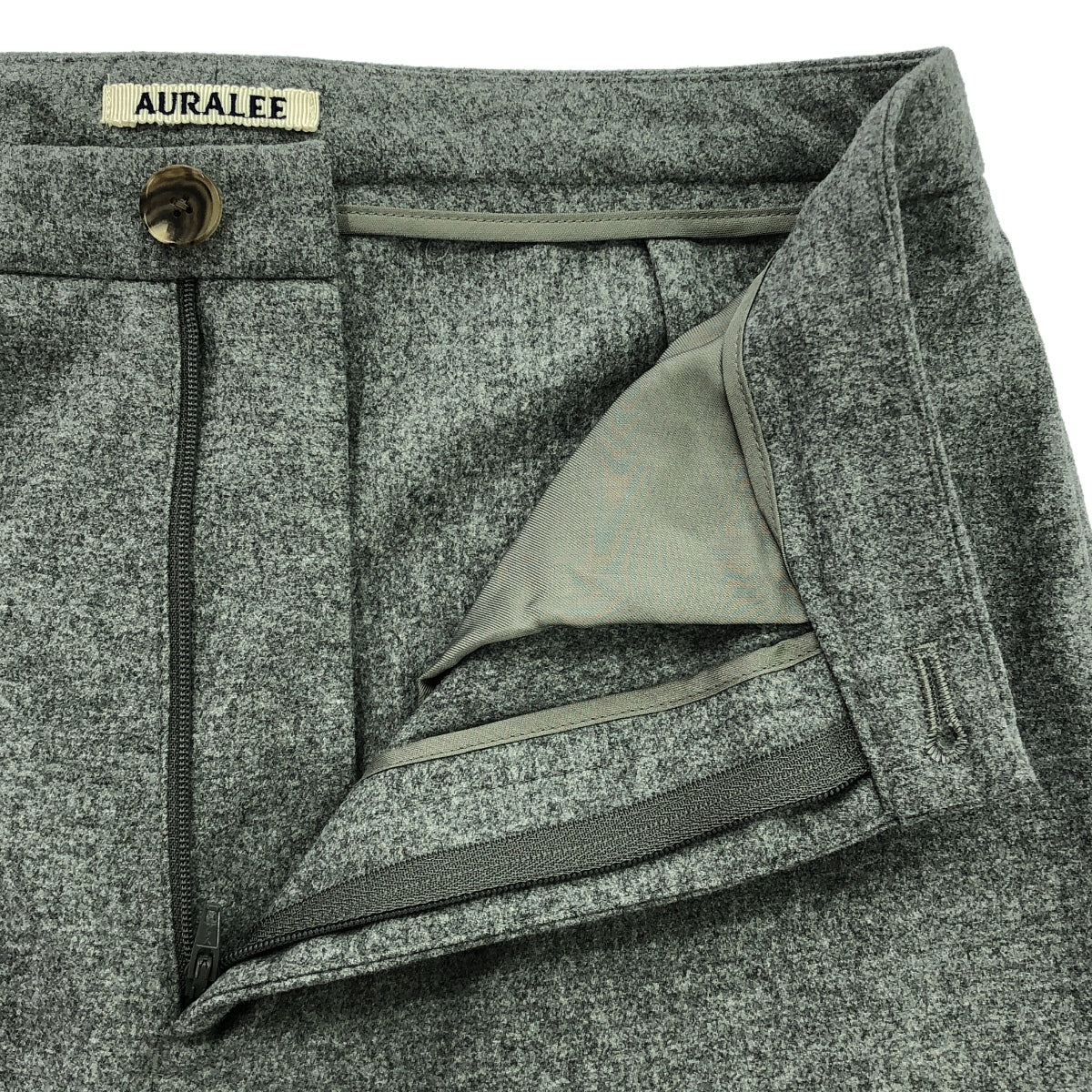 AURALEE / オーラリー | 2020AW | WOOL FULLING FLANNEL SLACKS ウール フリング フランネル スラックス | 1 | グレー | メンズ