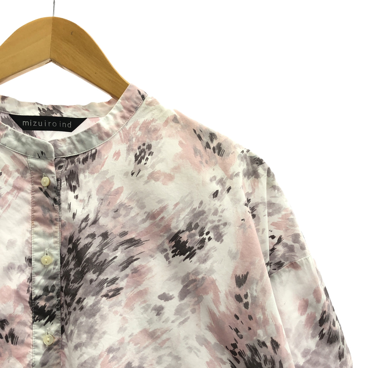 mizuiroind / 미즈이로 인도 | print stand collar OP 원피스 | F | 화이트 / 핑크 | 여성
