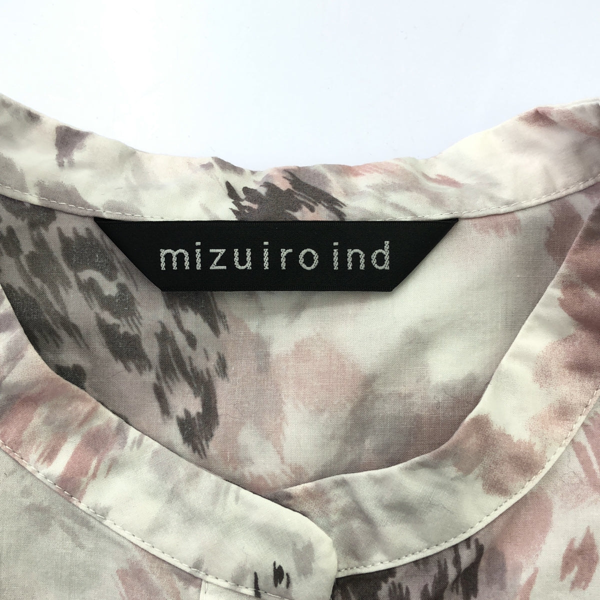 mizuiroind / 미즈이로 인도 | print stand collar OP 원피스 | F | 화이트 / 핑크 | 여성