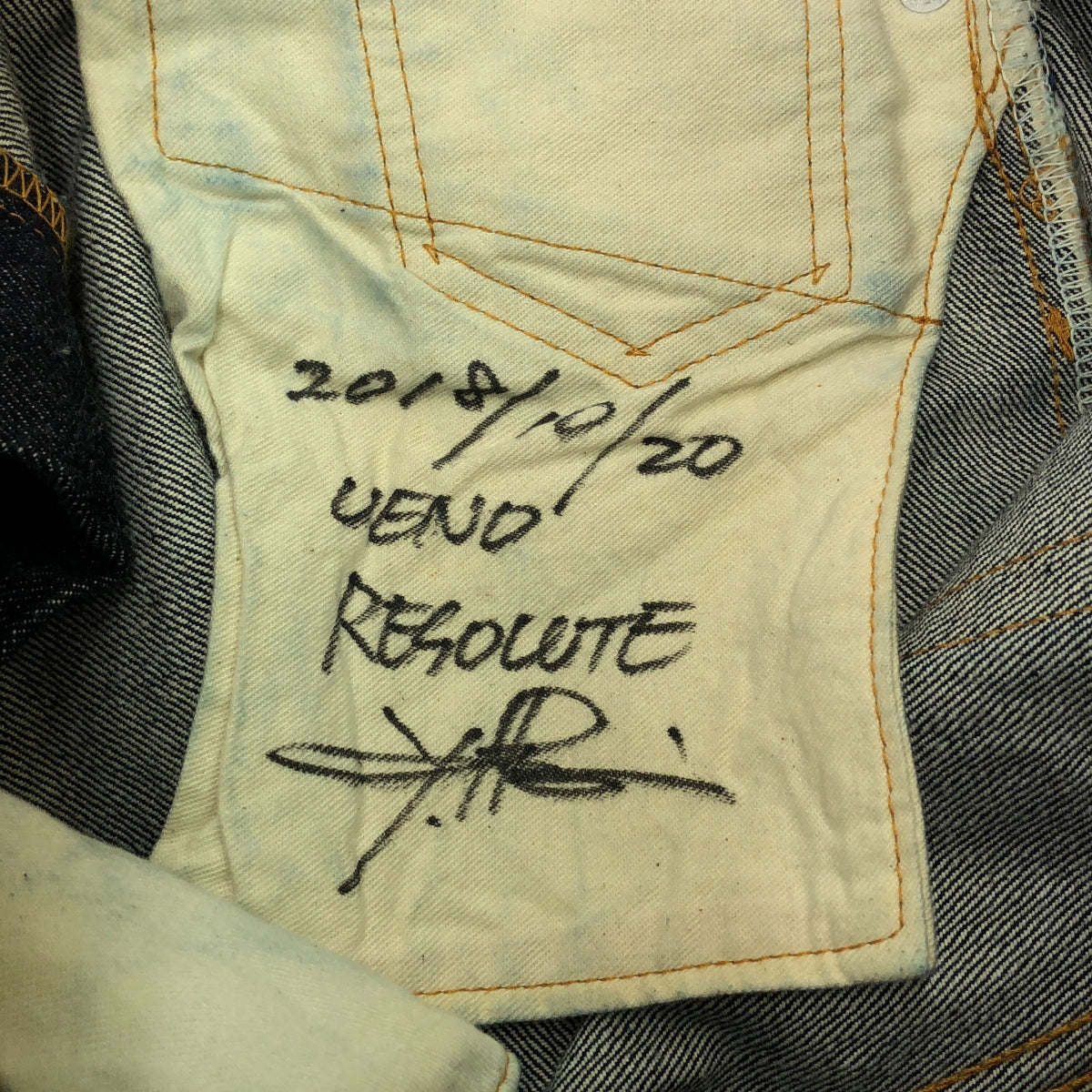 RESOLUTE | 710 / Selvedge dark blue denim pants | 33 | Men's