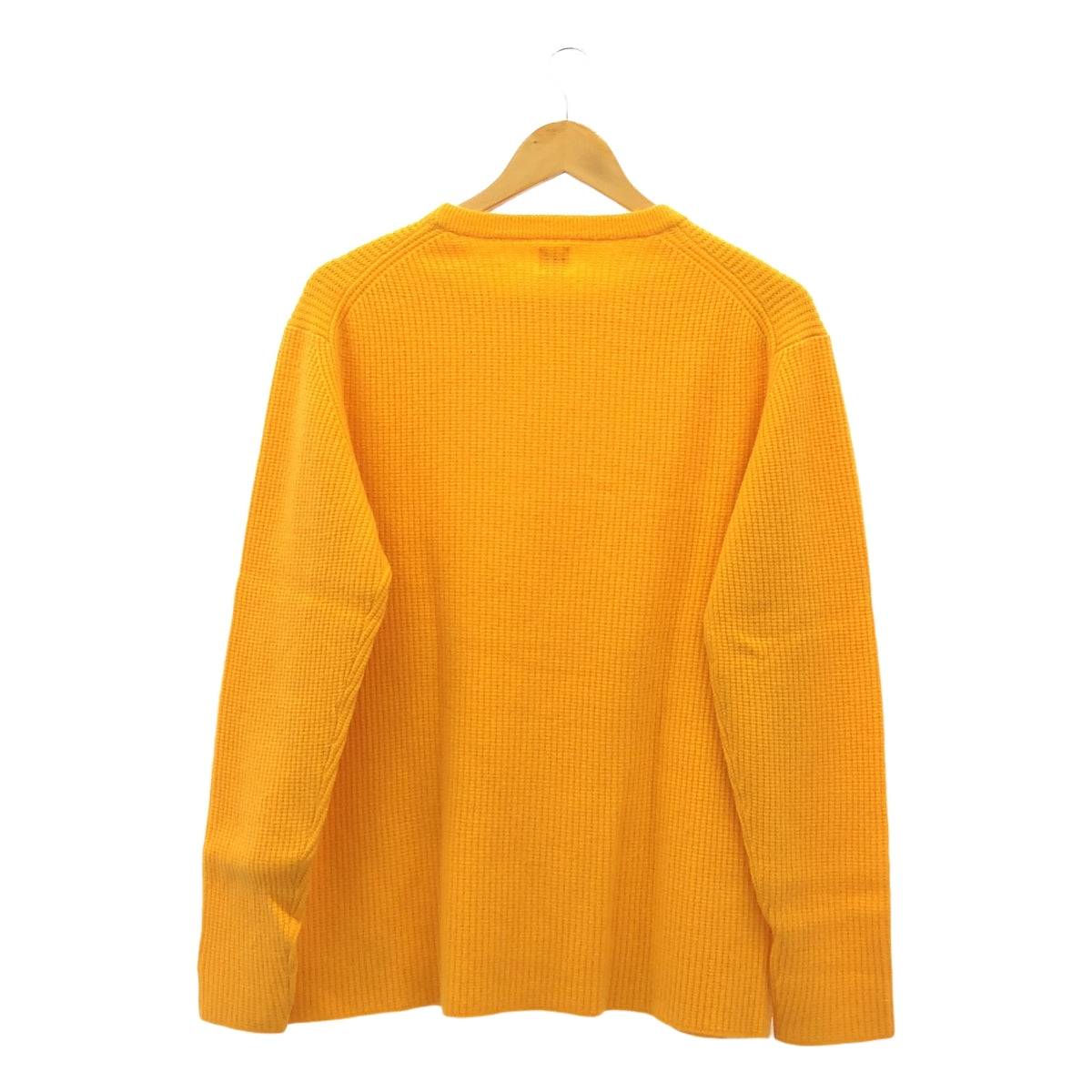 羅恩赫爾曼 |羊絨華夫格圓領針織衫 | L |橙色 |男士