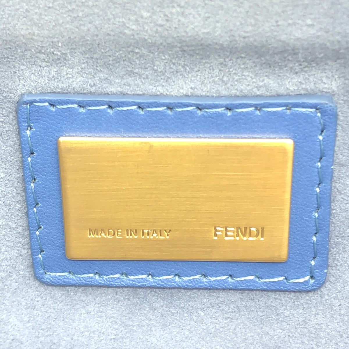 FENDI / 펜디 | 피카 부 대형 가죽 핸드백 | 블루 | 여성