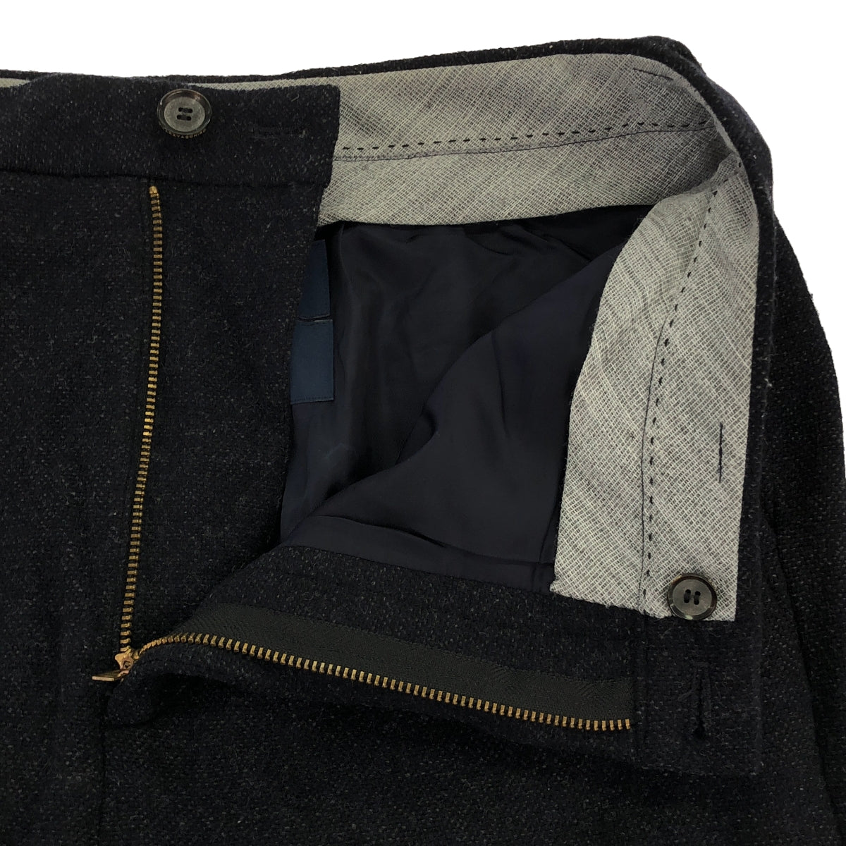 MIHARA YASUHIRO | Set-up wool metal button 3B tailored jacket and slacks | 46 | Men's