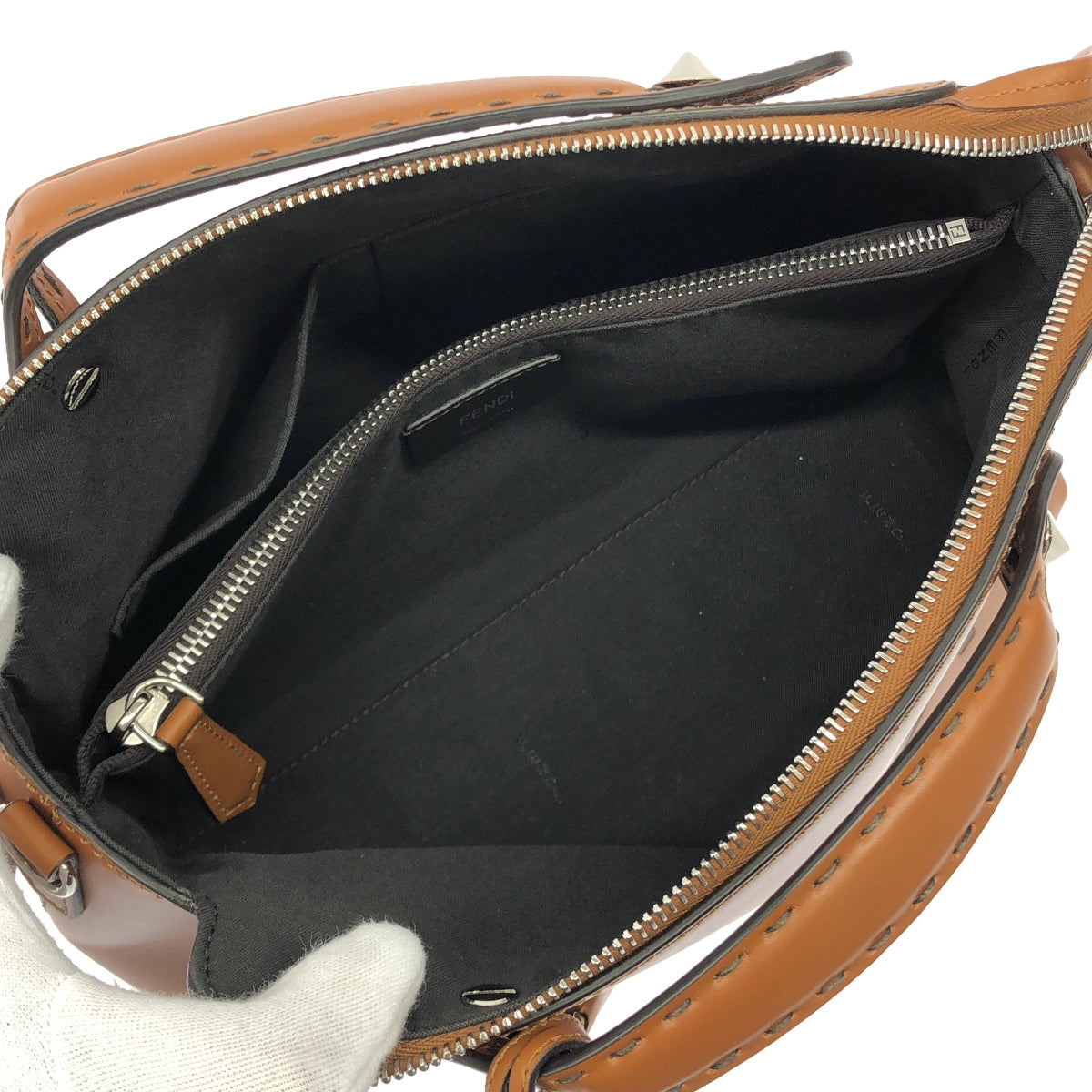 【美品】  FENDI / フェンディ | BY THE WAY / 8BL146 バイザウェイ 2way ショルダー付き レザー ロゴ ハンドバッグ | ブラウン | レディース