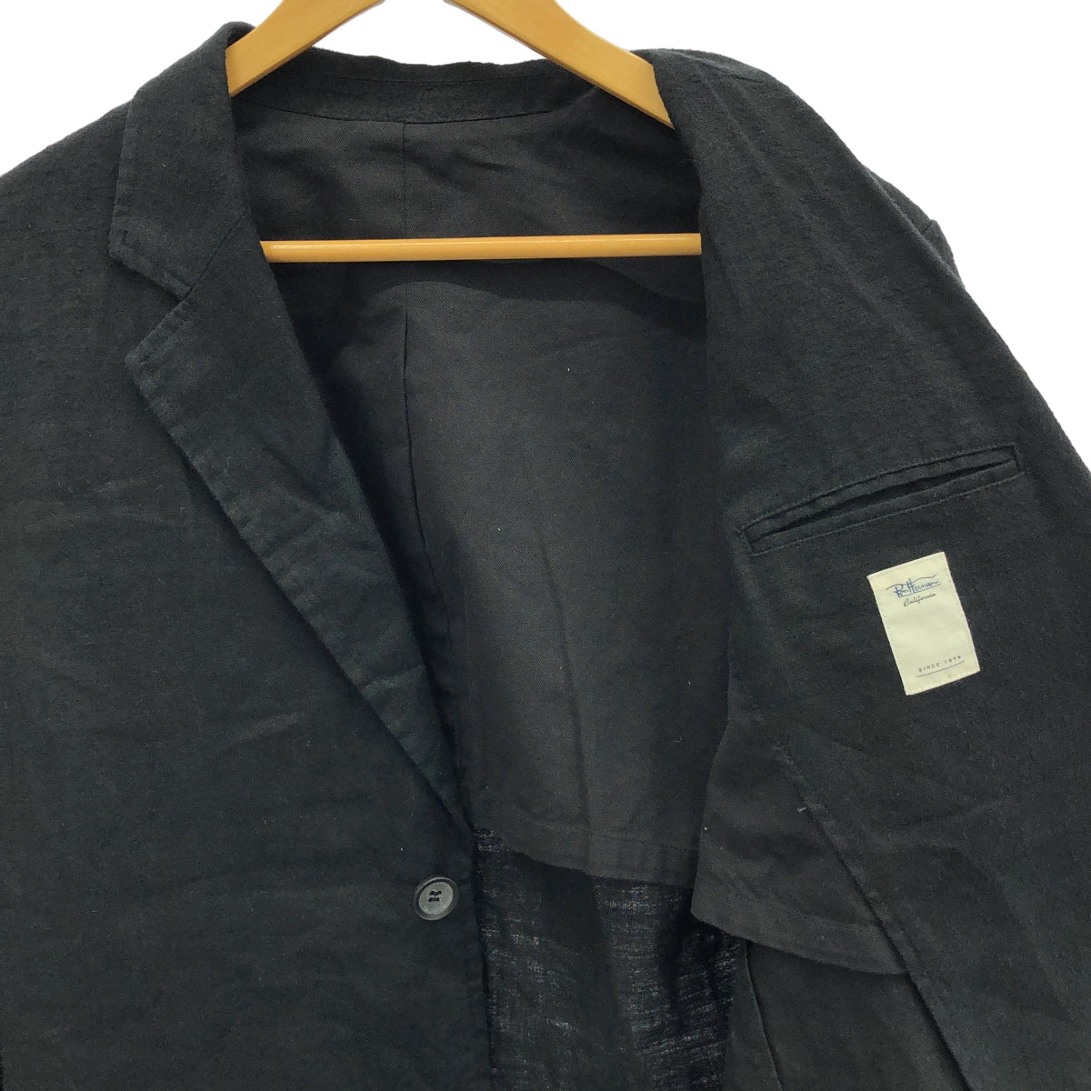 Ron Herman | Jet Black Suede Hemp Jacket / String Pants / Set Linen Jacket & Pants | S | Men's