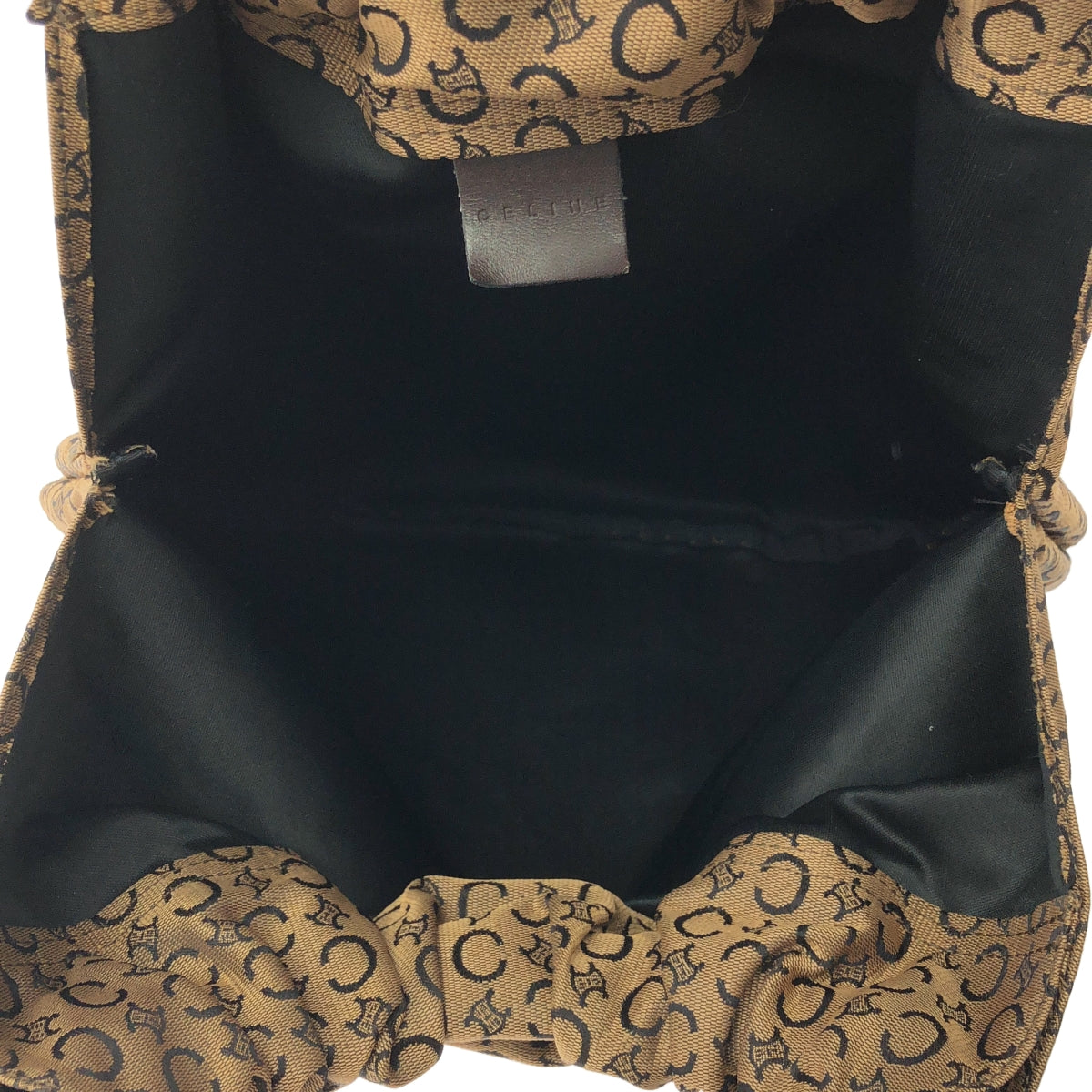 【美品】  CELINE / セリーヌ | マカダム柄 サークルハンドル キャンバス ハンドバッグ | ブラウン | レディース