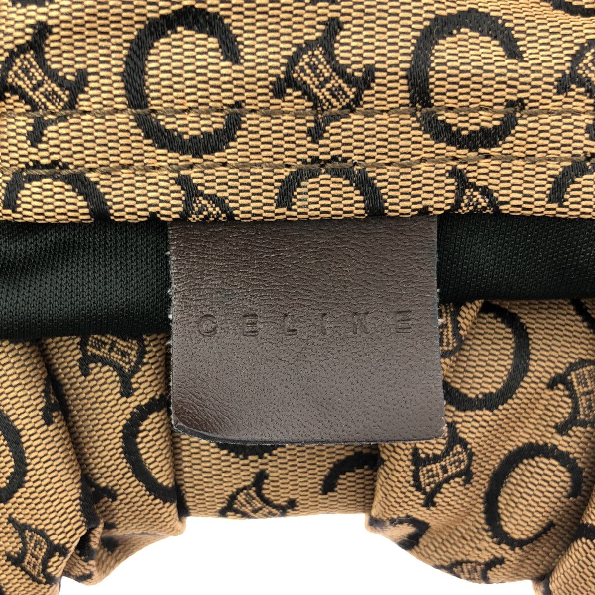 【美品】  CELINE / セリーヌ | マカダム柄 サークルハンドル キャンバス ハンドバッグ | ブラウン | レディース