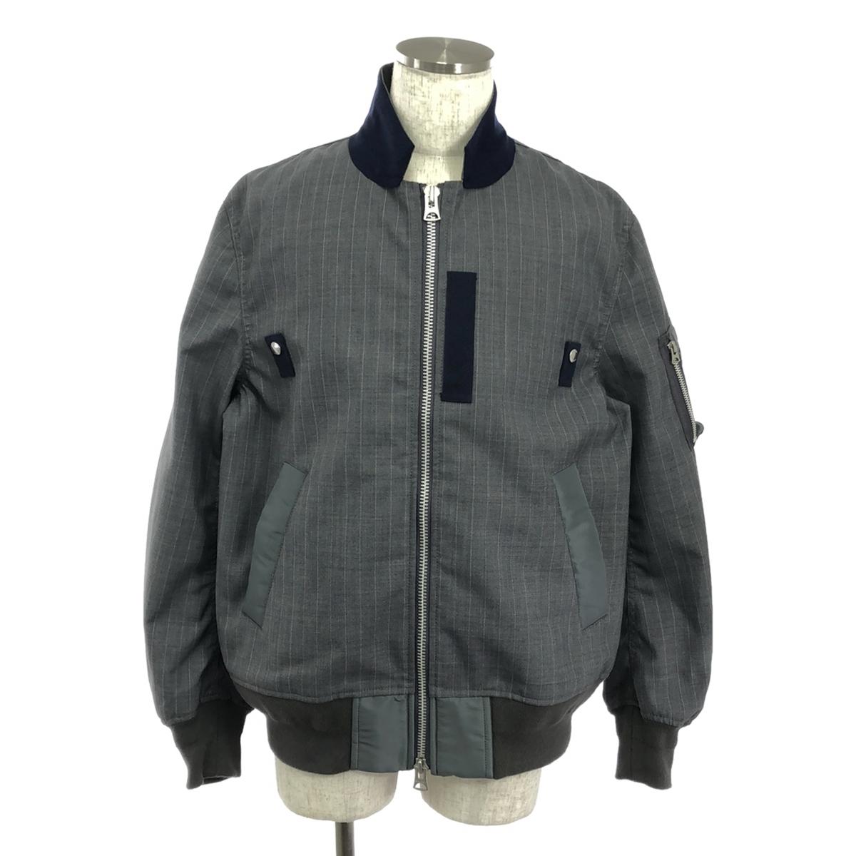 美品】 sacai / サカイ | 2024SS | Chalk Stripe Blouson / チョークストライプ ブルゾン ジャケッ – KLD