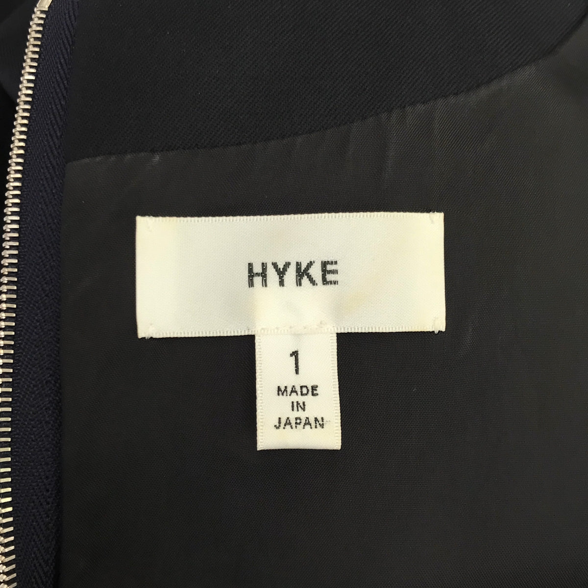 HYKE / ハイク | フラップポケット ショートスリーブウールワンピース | 1 | ブラック | レディース