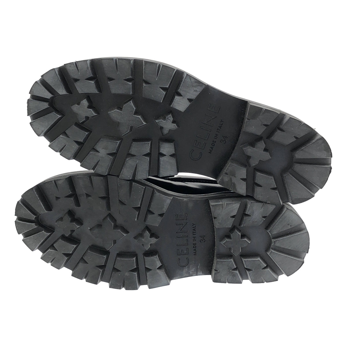 【美品】  CELINE / セリーヌ | トリオンフ マーガレット ペニーチャンキー ローファー | 34 | ブラック | レディース