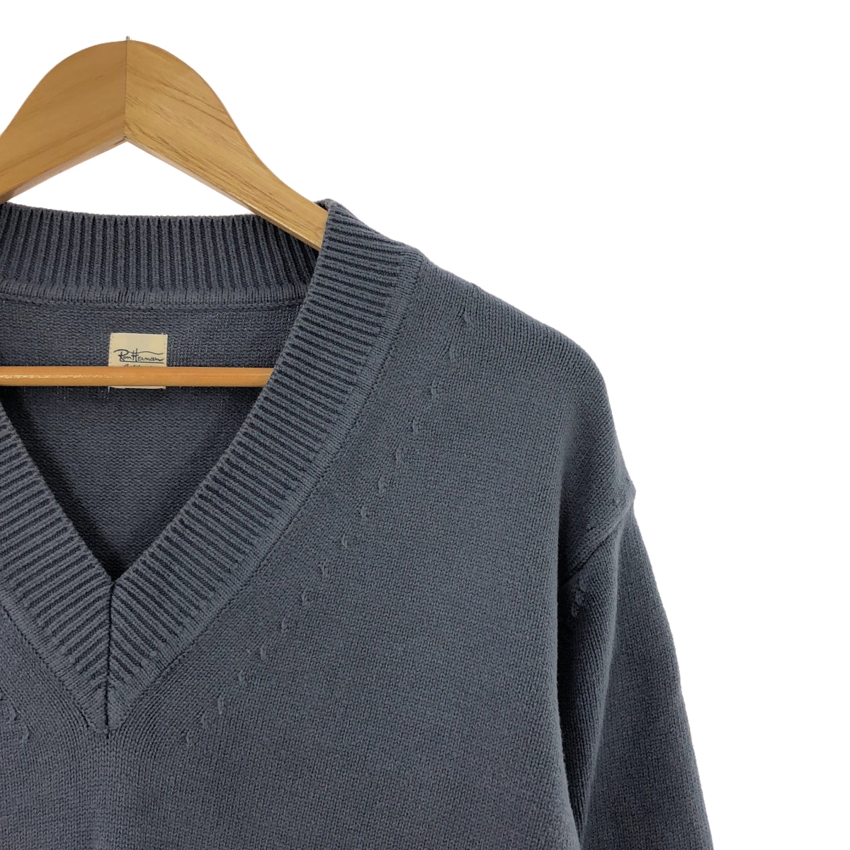 羅恩赫爾曼 |棉質開衩針織套頭衫 | XS |藍色 |女性的