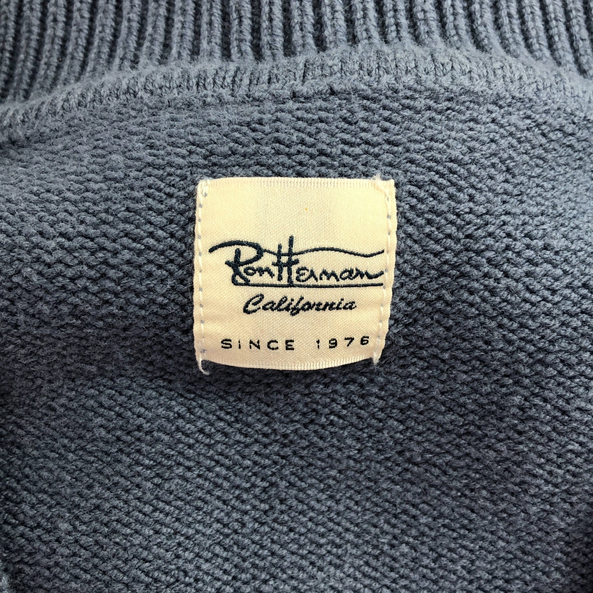 Ron Herman / ロンハーマン | コットン スリット ニット プルオーバー | XS | ブルー | レディース