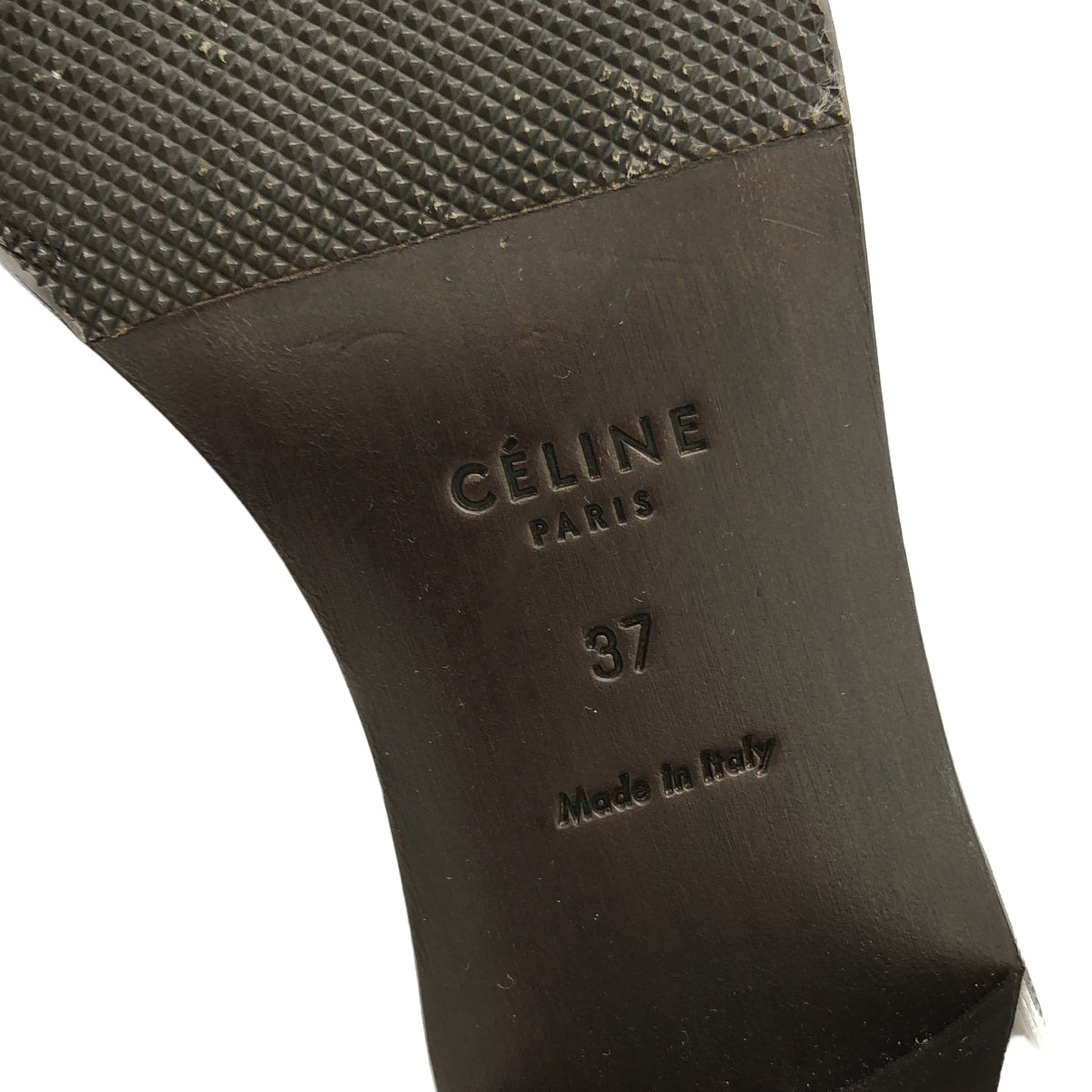 CELINE / 셀린느 | 피비기 사이드 고어 가죽 짧은 부츠 | 37 | 화이트/다크 브라운 | 여성