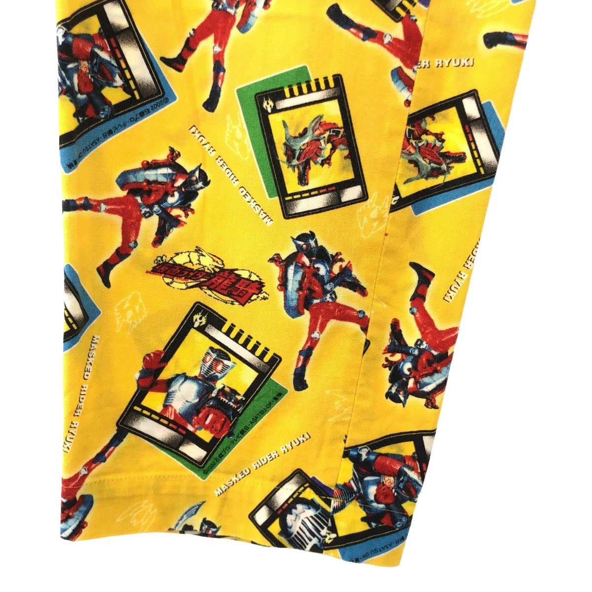 COMME des GARCONS HOMME PLUS / コムデギャルソンオムプリュス | 2003SS | Kamen Rider Ryuki / 仮面ライダー龍騎 コットン 総柄 プリント ドローストリング イージーパンツ | S | メンズ