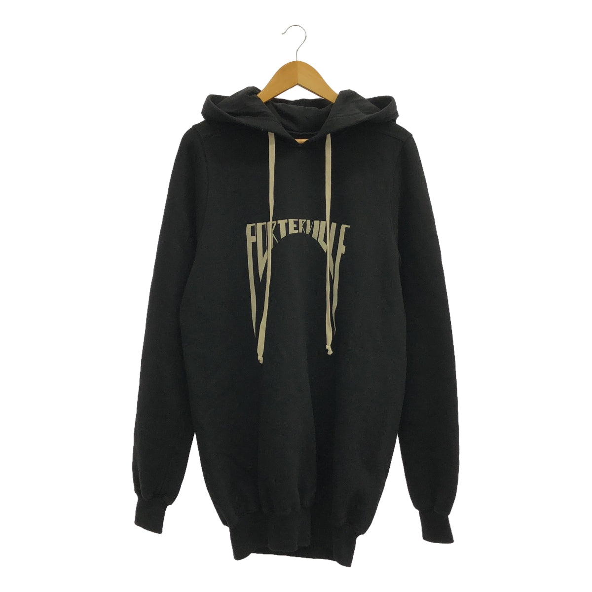 【新品】 Rick Owens / リックオウエンス | 2024AW | FELPA RICAMATA HOODIE / PORTERVILLE プルオーバーパーカー | XS | ブラック | メンズ