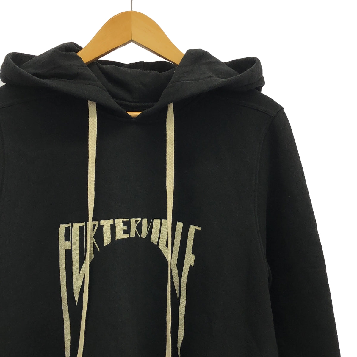 【新品】 Rick Owens / リックオウエンス | 2024AW | FELPA RICAMATA HOODIE / PORTERVILLE プルオーバーパーカー | XS | ブラック | メンズ