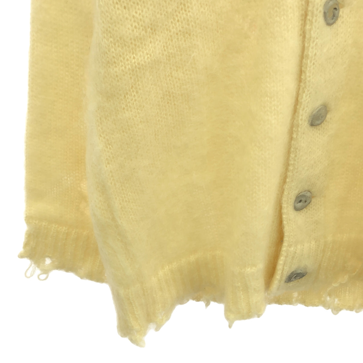 ALMOSTBLACK / Almost Black | ORIGINAL STENLESS BUTTON MOHAIR CARDIGAN | 1 | Beige | Men's