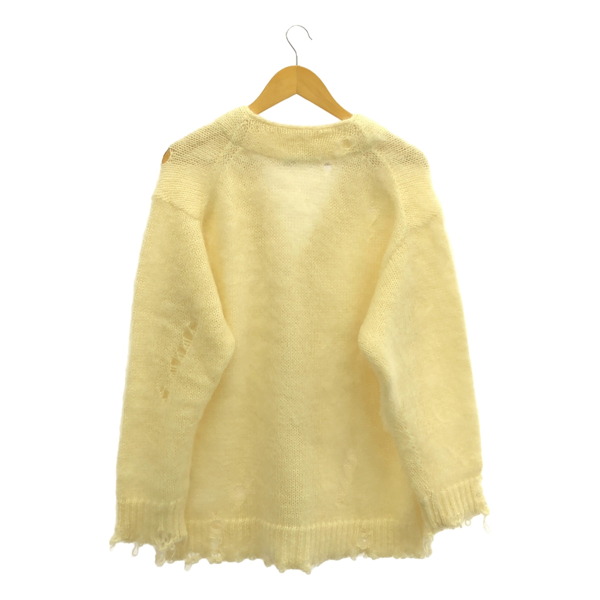 ALMOSTBLACK / Almost Black | ORIGINAL STENLESS BUTTON MOHAIR CARDIGAN | 1 | Beige | Men's