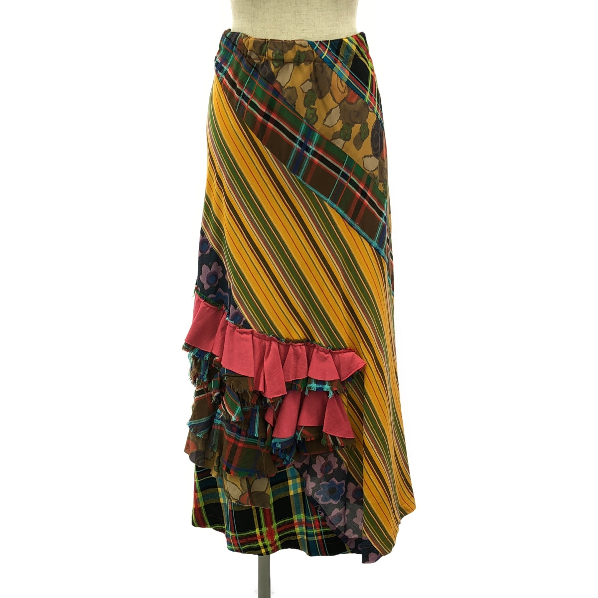 robe de chambre COMME des GARCONS | AD2000 | Patchwork long asymmetrical skirt |