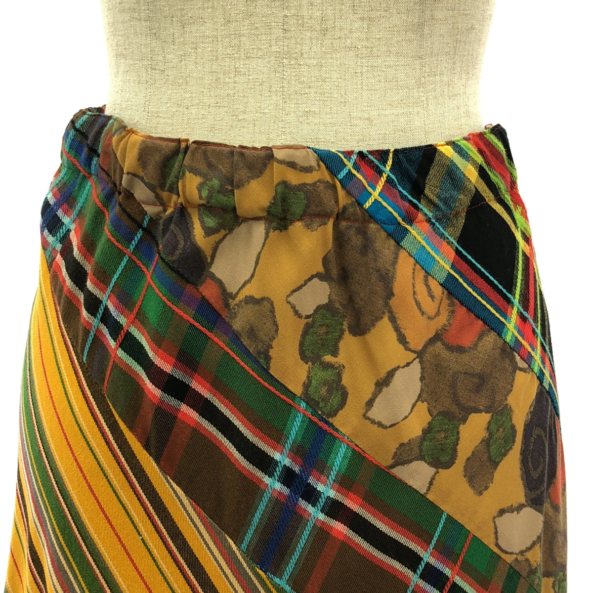 robe de chambre COMME des GARCONS | AD2000 | Patchwork long asymmetrical skirt |
