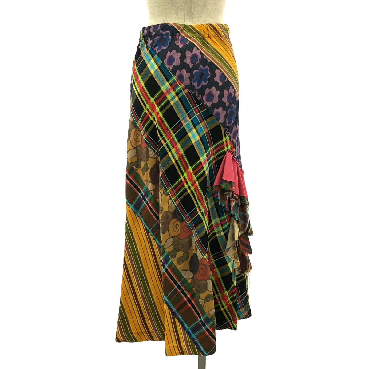robe de chambre COMME des GARCONS | AD2000 | Patchwork long asymmetrical skirt |
