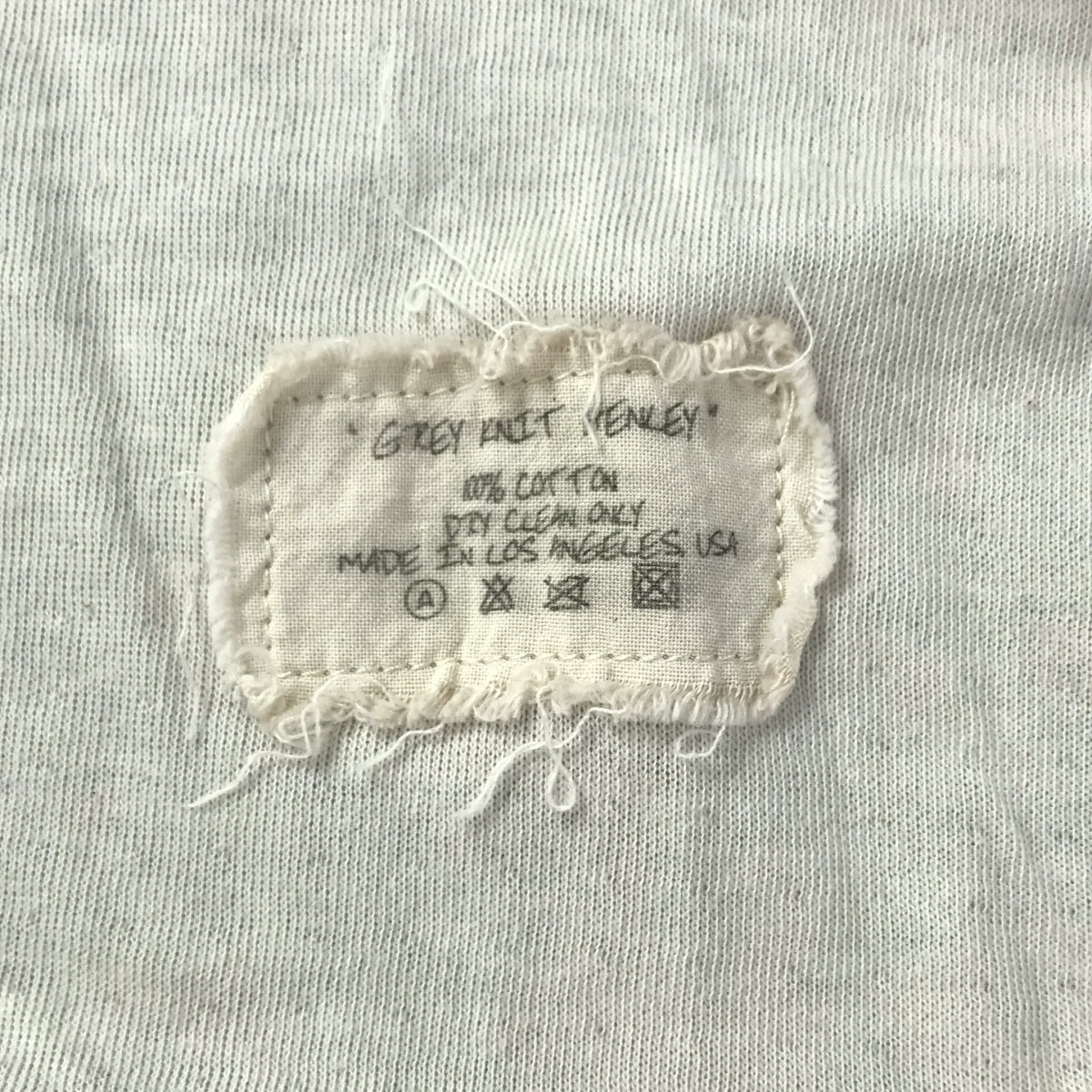GREG LAUREN / 그렉 로렌 | GREY KNIT HENLEY / 헨리넥 오버 컷소우 | 1 | 회색 | 남성